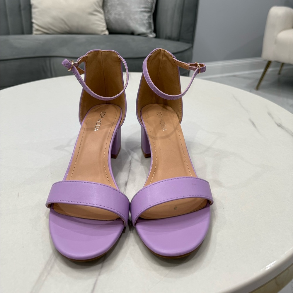 Lavender Ankle Strap Heels